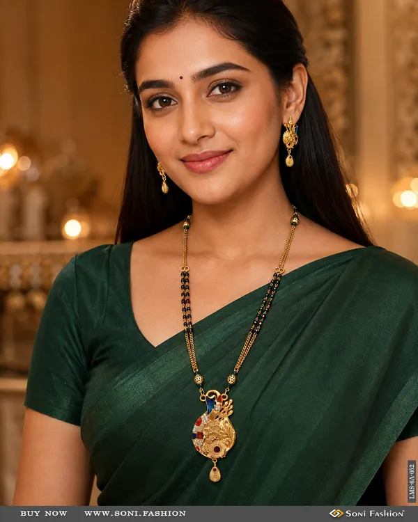Fashionable_With_Diamond_Gold_Plated_Mangalsutra_Set_For_Women_Style_Lmsa052