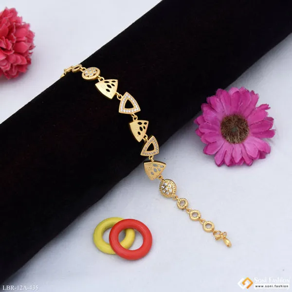 Eye_Catching_Design_Gold_Plated_Bracelet_For_Ladies_Style_A435
