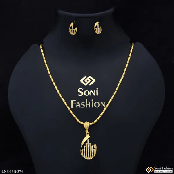 Opulent_Design_Gold_Plated_Necklace_Set_For_Women_Style_B374