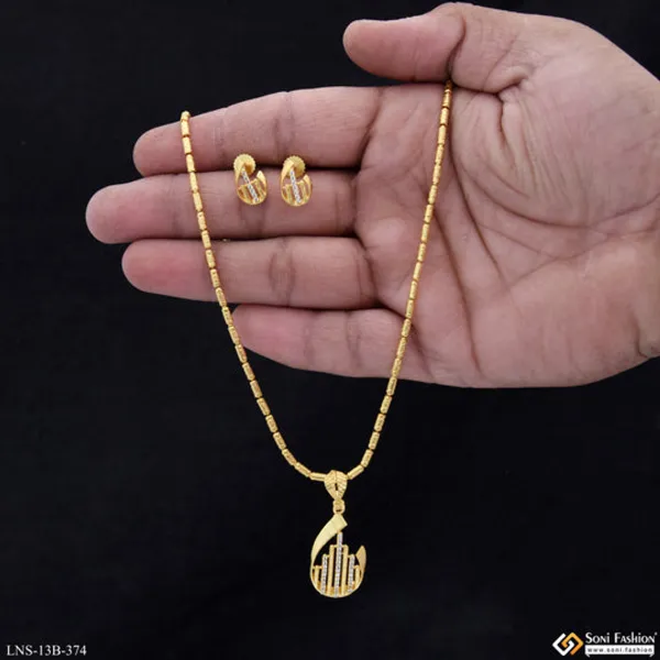 Opulent_Design_Gold_Plated_Necklace_Set_For_Women_Style_B374