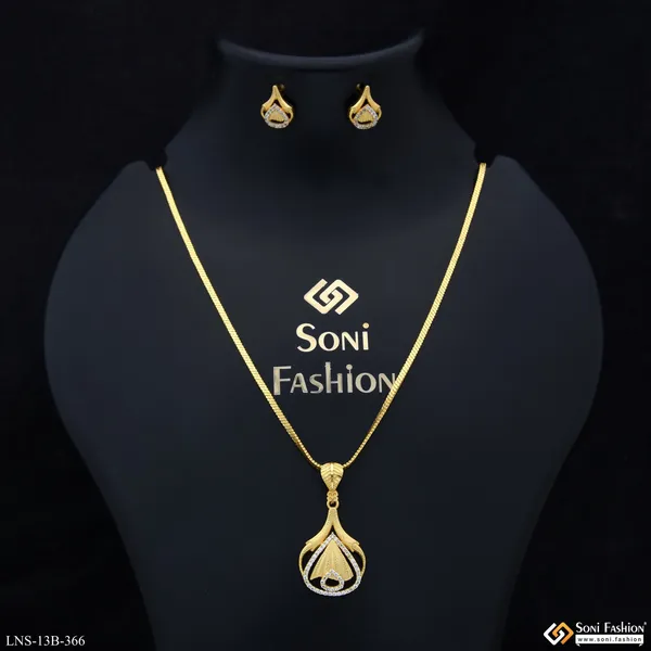 Exclusive_Design_Gold_Plated_Necklace_Set_For_Women_Style_B366