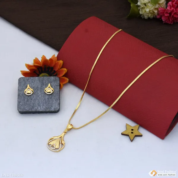 Exclusive_Design_Gold_Plated_Necklace_Set_For_Women_Style_B366