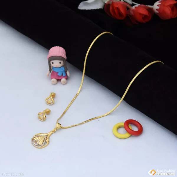 Exclusive_Design_Gold_Plated_Necklace_Set_For_Women_Style_B366
