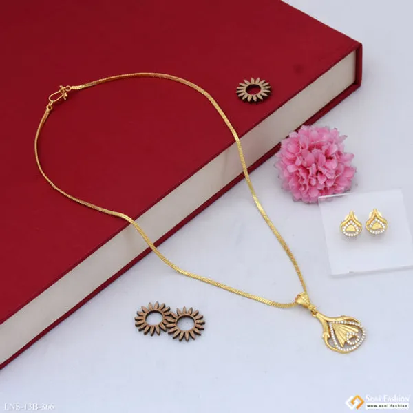 Exclusive_Design_Gold_Plated_Necklace_Set_For_Women_Style_B366