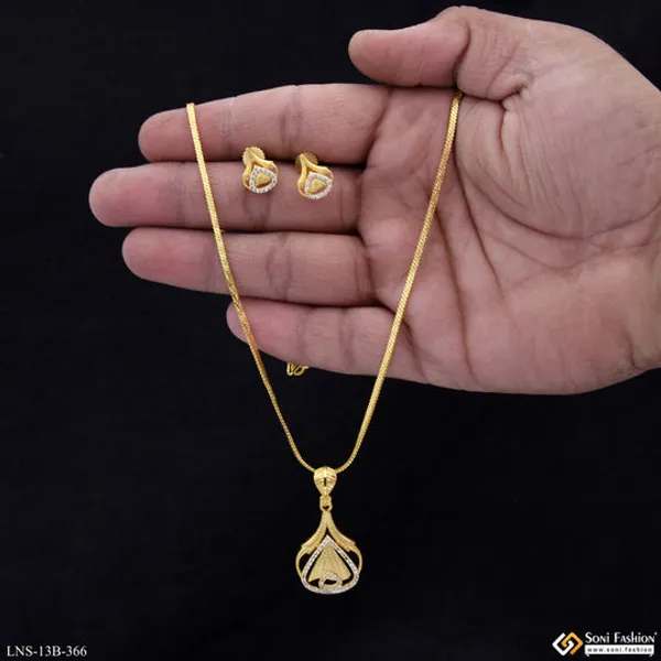 Exclusive_Design_Gold_Plated_Necklace_Set_For_Women_Style_B366