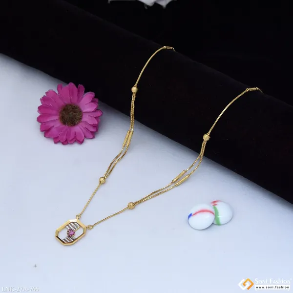 1_Gram_Gold_Plated_Best_Quality_Chain_Pendant_For_Ladies_Style_A766