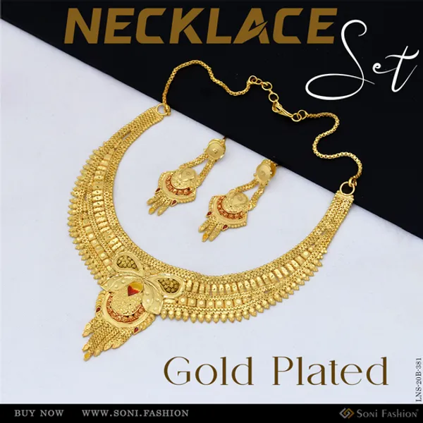 Beautiful_Design_Gold_Plated_Necklace_Set_For_Women_Style_B381