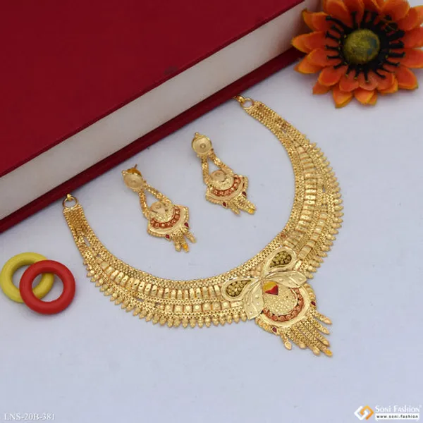 Beautiful_Design_Gold_Plated_Necklace_Set_For_Women_Style_B381