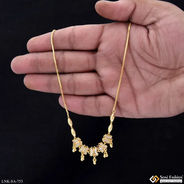 Designer_Gold_Plated_Necklace_For_Ladies_Style_A753