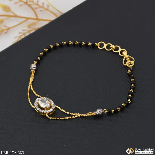 1_Gram_Gold_Plated_New_Style_Mangalsutra_Bracelet_For_Women_Style_A383