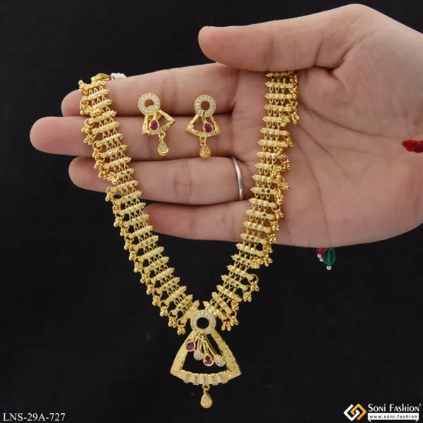 Exclusive_Design_New_Style_Gold_Plated_Necklace_Set_For_Women_Style_A727