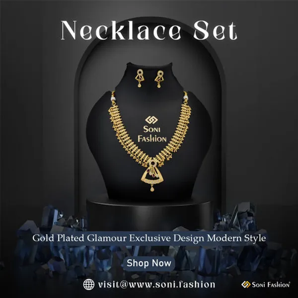 Exclusive_Design_New_Style_Gold_Plated_Necklace_Set_For_Women_Style_A727