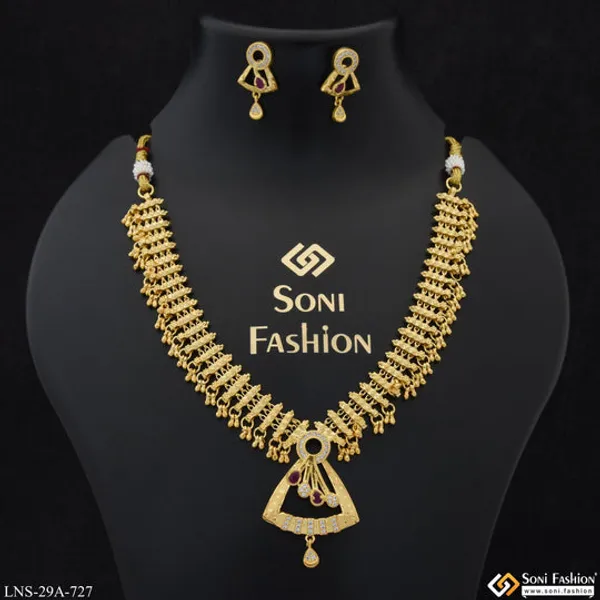 Exclusive_Design_New_Style_Gold_Plated_Necklace_Set_For_Women_Style_A727