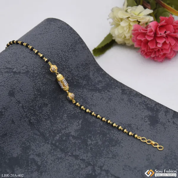 1_Gram_Gold_Plated_Designer_Mangalsutra_Bracelet_For_Women_Style_A402