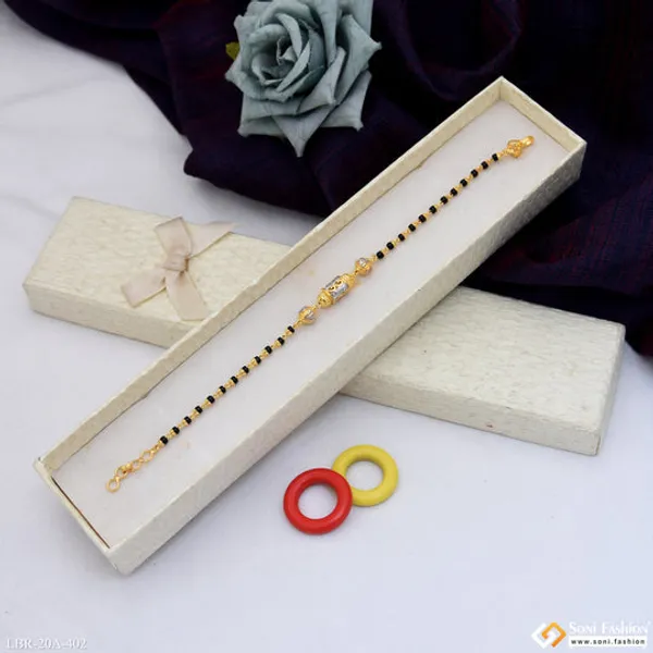 1_Gram_Gold_Plated_Designer_Mangalsutra_Bracelet_For_Women_Style_A402