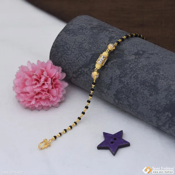 1_Gram_Gold_Plated_Designer_Mangalsutra_Bracelet_For_Women_Style_A402