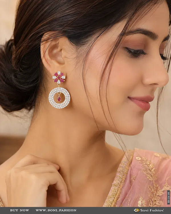 1_Gram_Gold_Plated_With_Diamond_High_Class_Design_Earrings_For_Lady_Style_A105