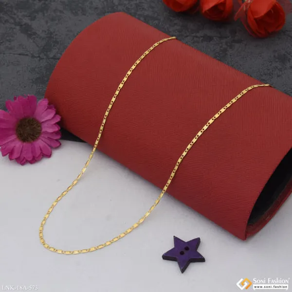 Finely_Detailed_18k_Gold_Plated_Chain_For_Ladies_Style_A573