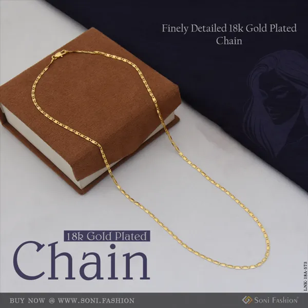 Finely_Detailed_18k_Gold_Plated_Chain_For_Ladies_Style_A573