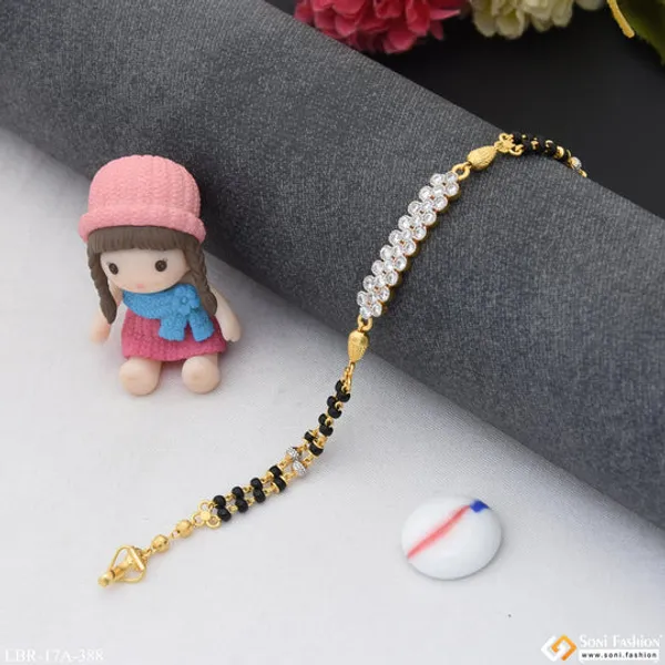 1_Gram_Gold_Plated_Designer_Mangalsutra_Bracelet_For_Women_Style_A388