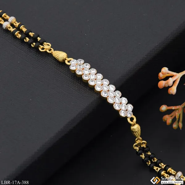 1_Gram_Gold_Plated_Designer_Mangalsutra_Bracelet_For_Women_Style_A388