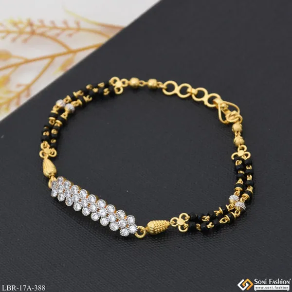 1_Gram_Gold_Plated_Designer_Mangalsutra_Bracelet_For_Women_Style_A388