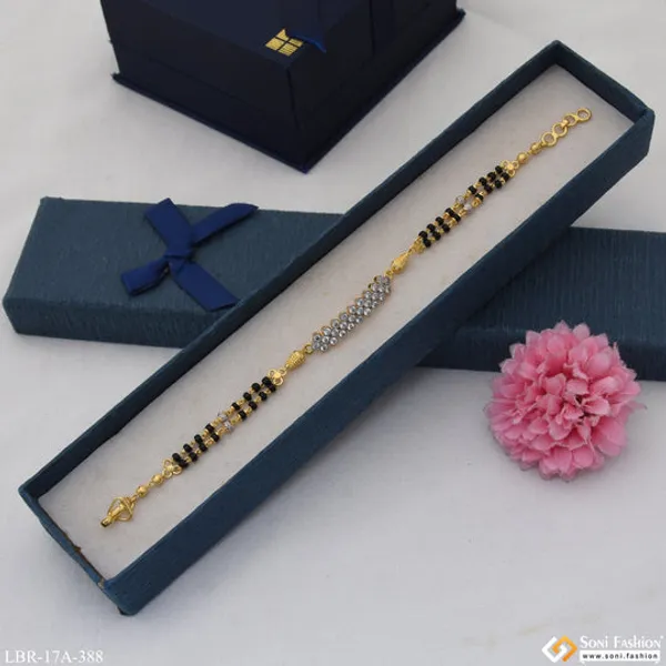 1_Gram_Gold_Plated_Designer_Mangalsutra_Bracelet_For_Women_Style_A388