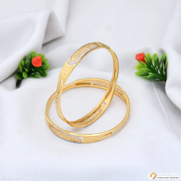 1_Gram_Gold_Plated_Artisanal_Design_Bangles_For_Ladies_Style_A049