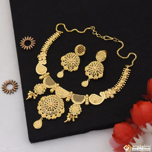 1_Gram_Gold_Plated_Superior_Quality_Necklace_Set_For_Women_Style_B002
