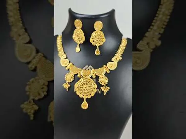 1_Gram_Gold_Plated_Superior_Quality_Necklace_Set_For_Women_Style_B002