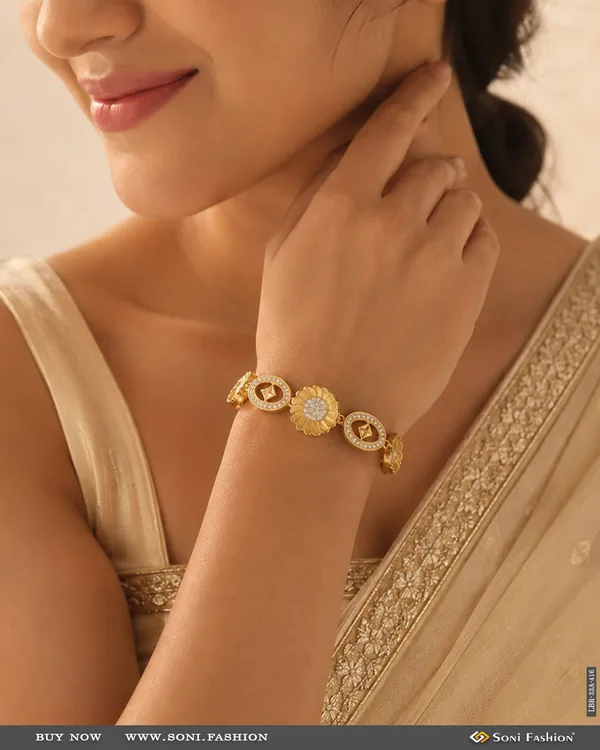 1_Gram_Gold_Plated_Bracelet_For_Ladies_Style_A416