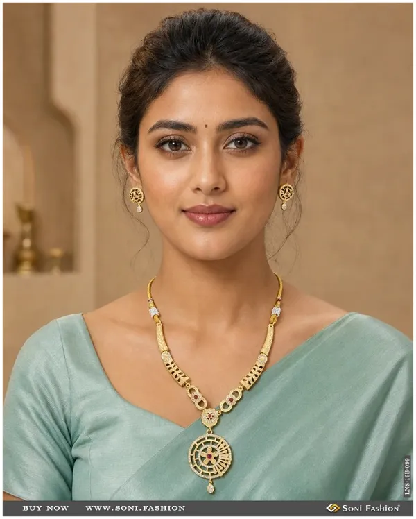 Exclusive_Design_Gold_Plated_Necklace_Set_For_Women_Style_B099