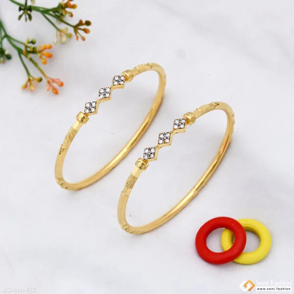 1_Gram_Gold_Plated_Charming_Design_Bangles_For_Ladies_Style_A053