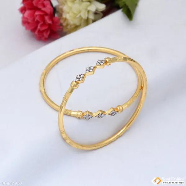 1_Gram_Gold_Plated_Charming_Design_Bangles_For_Ladies_Style_A053