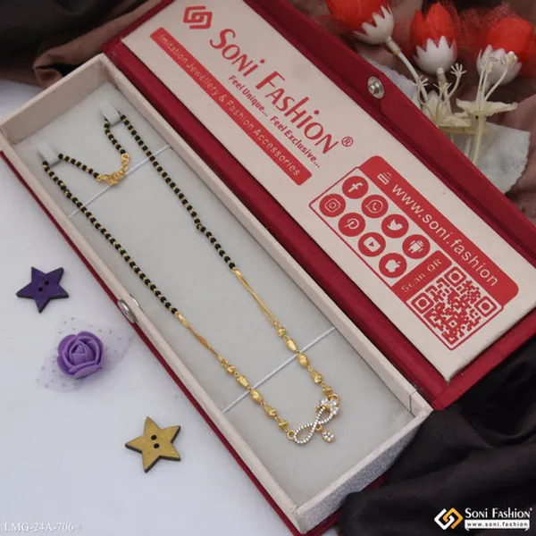 1_Gram_Gold_Plated_Infinity_Fashionable_Mangalsutra_For_Women_Style_A706