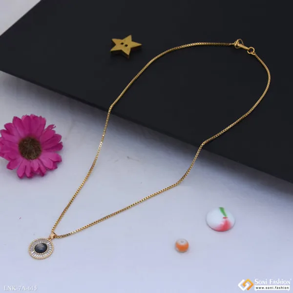 Classic_Design_Gold_Plated_Chain_Pendant_For_Ladies_Style_A615
