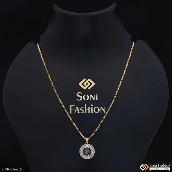 Classic_Design_Gold_Plated_Chain_Pendant_For_Ladies_Style_A615