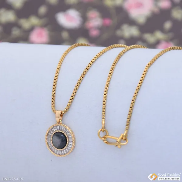 Classic_Design_Gold_Plated_Chain_Pendant_For_Ladies_Style_A615