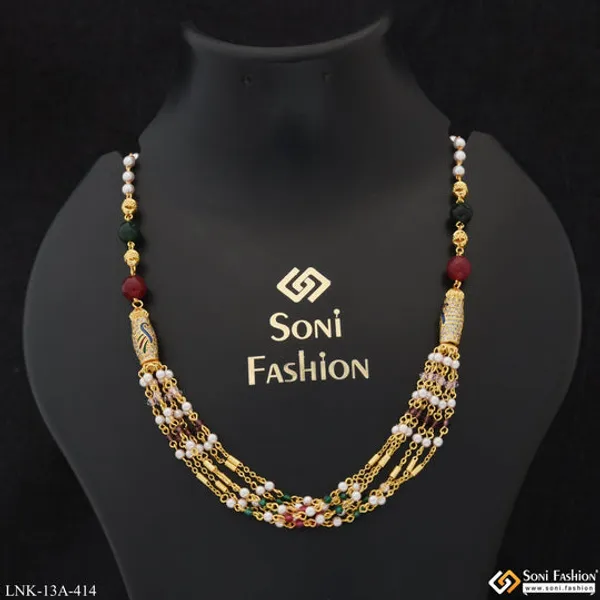 Gorgeous_Design_Sparkling_Design_Gold_Plated_Necklace_For_Ladies_Style_A414
