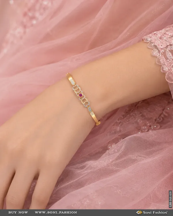 1_Gram_Gold_Plated_Chic_Design_Bracelet_For_Ladies_Style_A418
