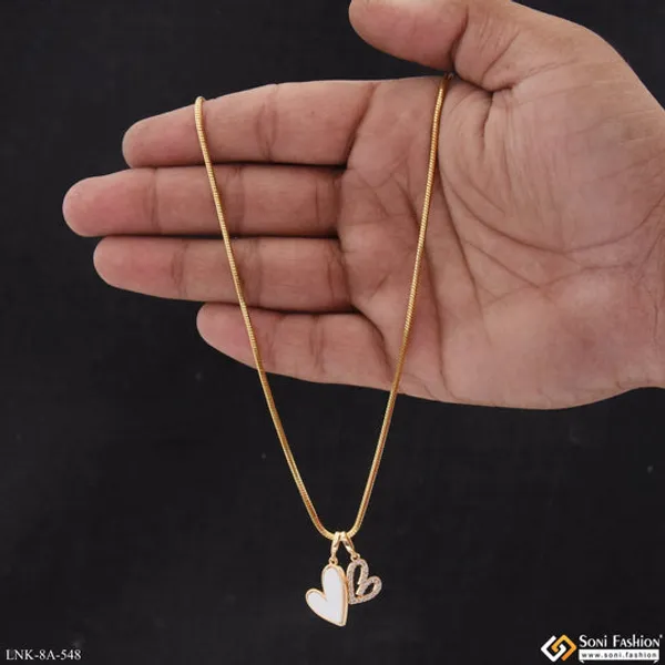 Hand_Crafted_Design_Gold_Plated_Chain_Pendant_For_Ladies_Style_A548