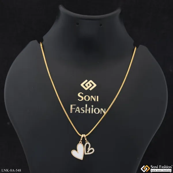 Hand_Crafted_Design_Gold_Plated_Chain_Pendant_For_Ladies_Style_A548