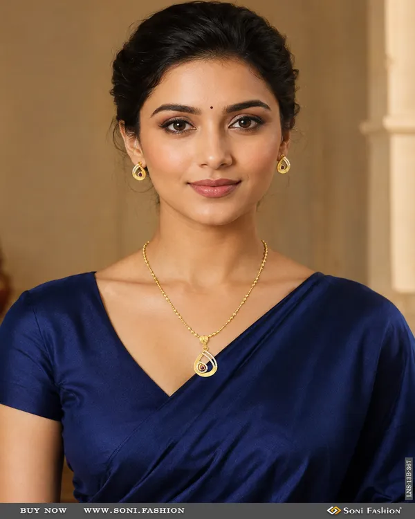 Fashionable_Gold_Plated_Necklace_Set_For_Women_Style_B367