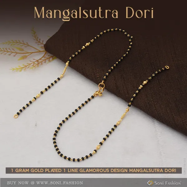 1_Gram_Gold_Plated_1_Line_Glamorous_Design_Mangalsutra_Dori_For_Women_Style_A212