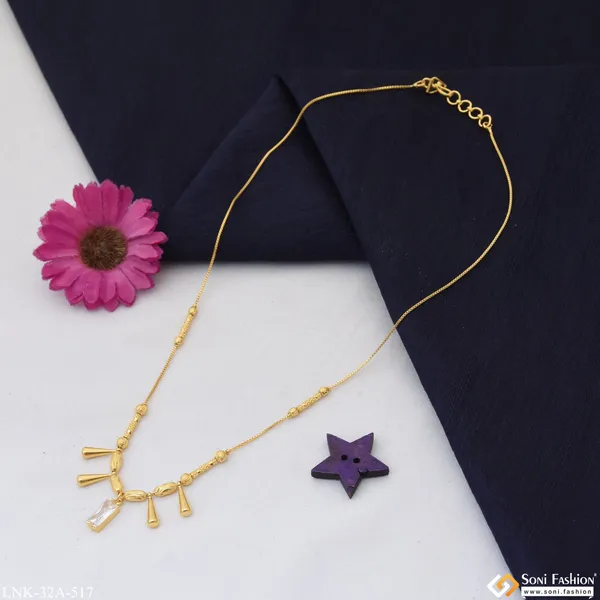 1_Gram_Gold_Plated_Casual_Design_Necklace_For_Ladies_Style_A517