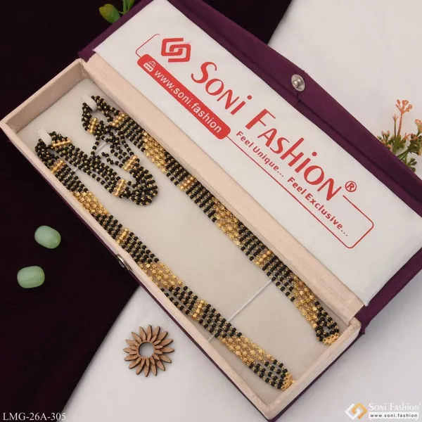 1_Gram_Gold_Plated_4_Line_Finely_Detailed_Mangalsutra_Dori_For_Women_Style_A305