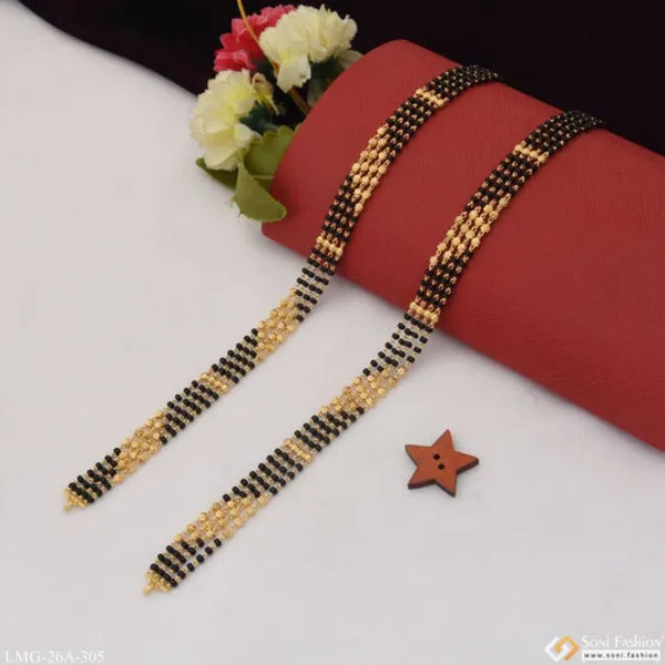 1_Gram_Gold_Plated_4_Line_Finely_Detailed_Mangalsutra_Dori_For_Women_Style_A305