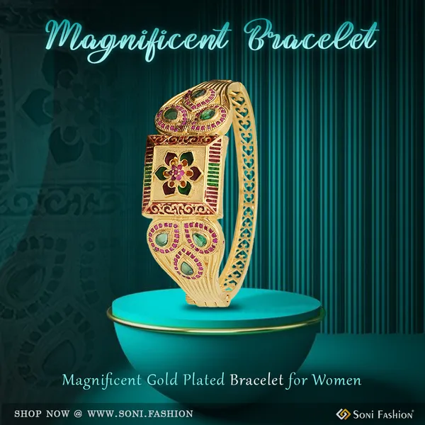 Beautiful_Design_Magnificent_Design_Gold_Plated_Bracelet_For_Women_Style_A340