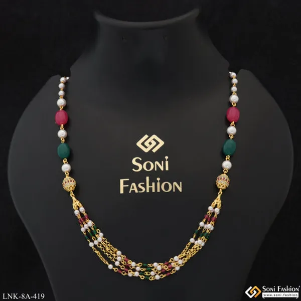New_Style_With_Diamond_Beautiful_Design_Gold_Plated_Necklace_For_Lady_Style_A419