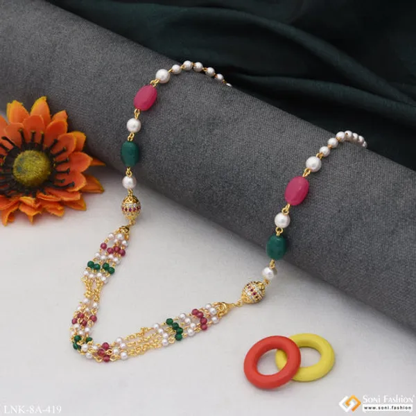 New_Style_With_Diamond_Beautiful_Design_Gold_Plated_Necklace_For_Lady_Style_A419